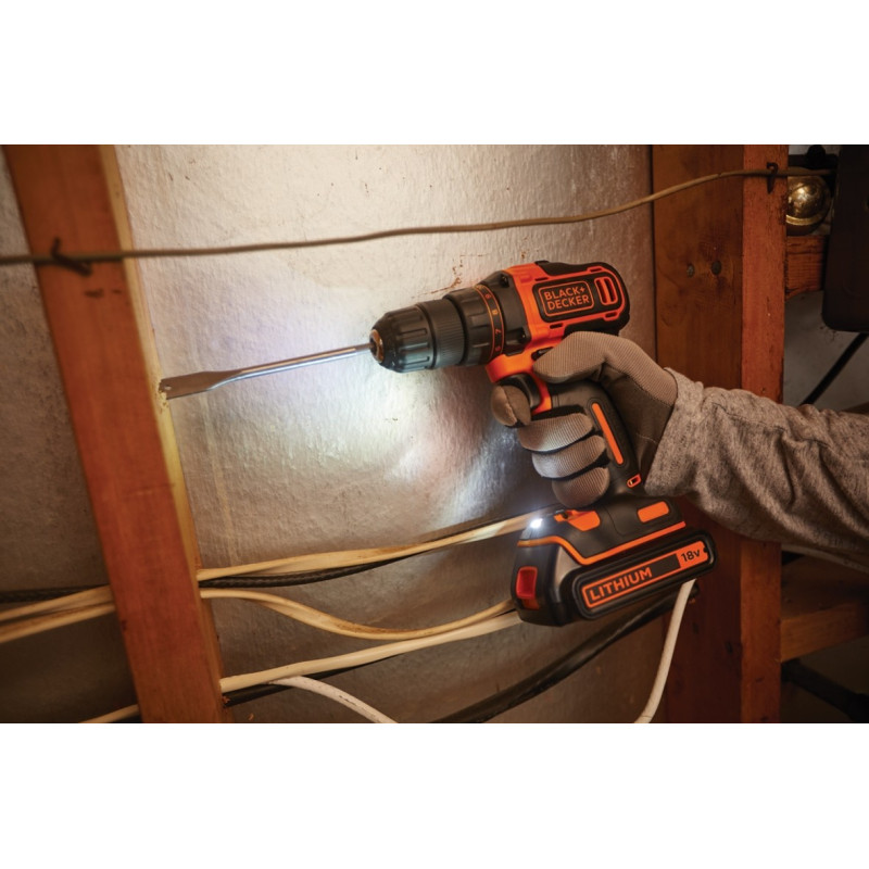 Perceuse visseuse sur batterie BDCDD186KB-QW 18 V BLACK DECKER