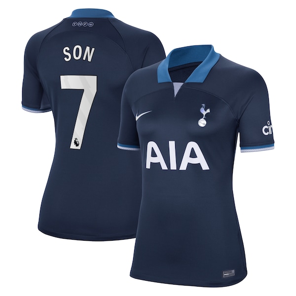 Son Heung-Min Tottenham Hotspur Nike Women's 2023/24 Away Stadium Replica Player Jersey - Navy/Tan/White