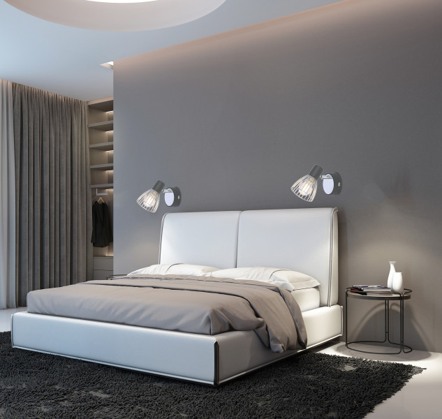 Lampa kinkiet MODO 1x40w e14 czarny chrom