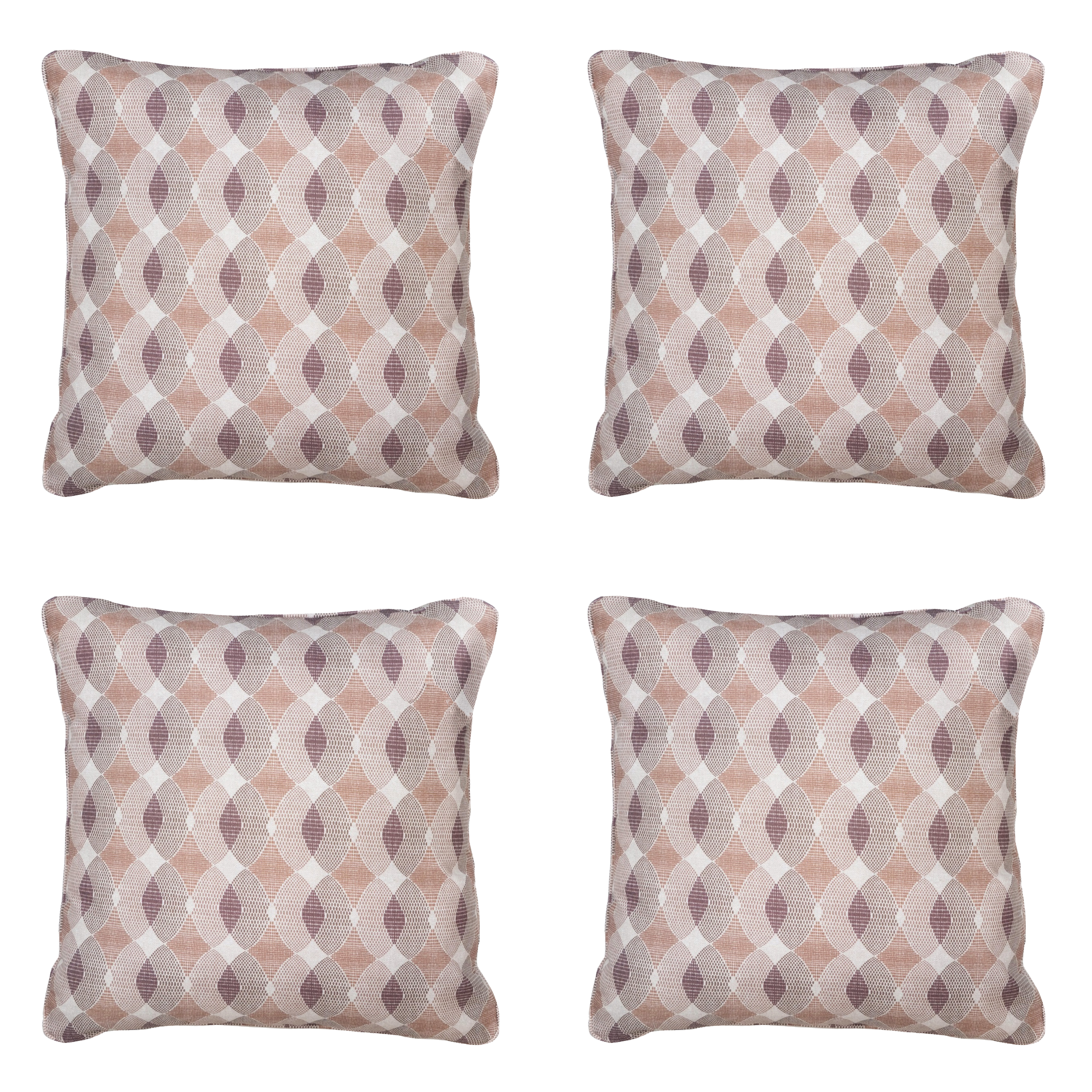 Madison sierkussen Rae - bruin - 50x50x10cm - set van 4