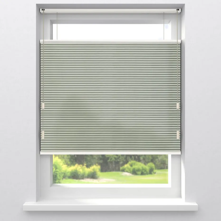 Kwantum Plisségordijnen | Fenstr Dubbel Plisségordijn Ezra  Lichtdoorlatend Beige