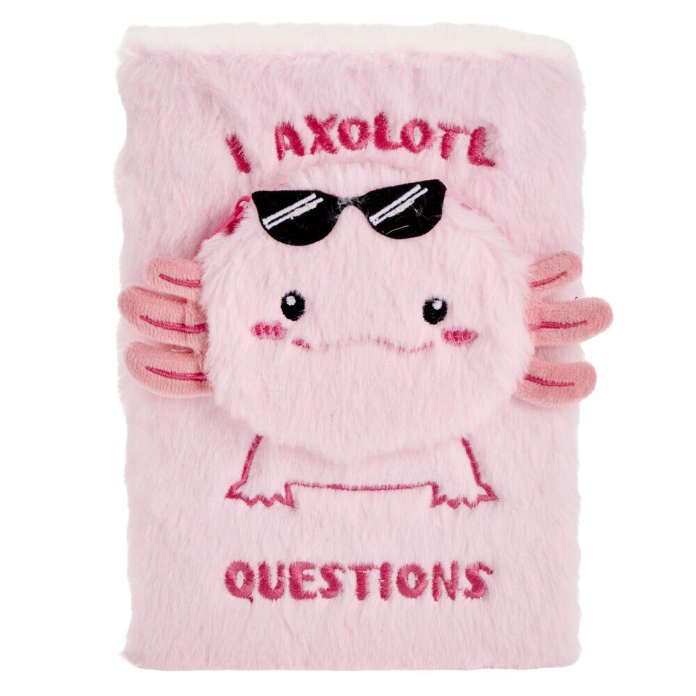 Carnet peluche A5 toucher doux 14,8x21cm (2 modèles capybara ou axolotl)