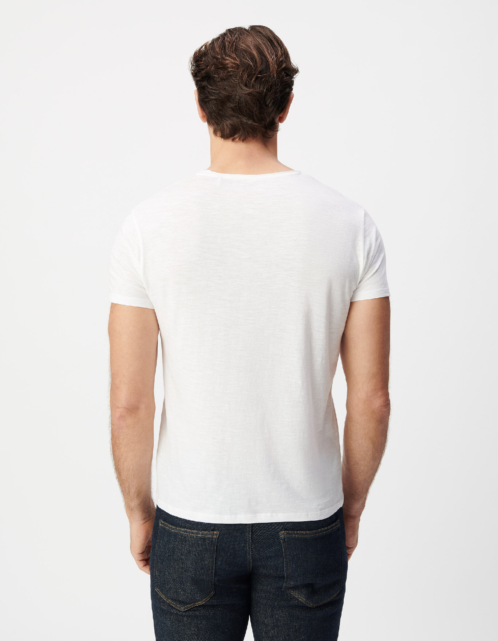 T-shirt L'Essentiel blanc col V Homme