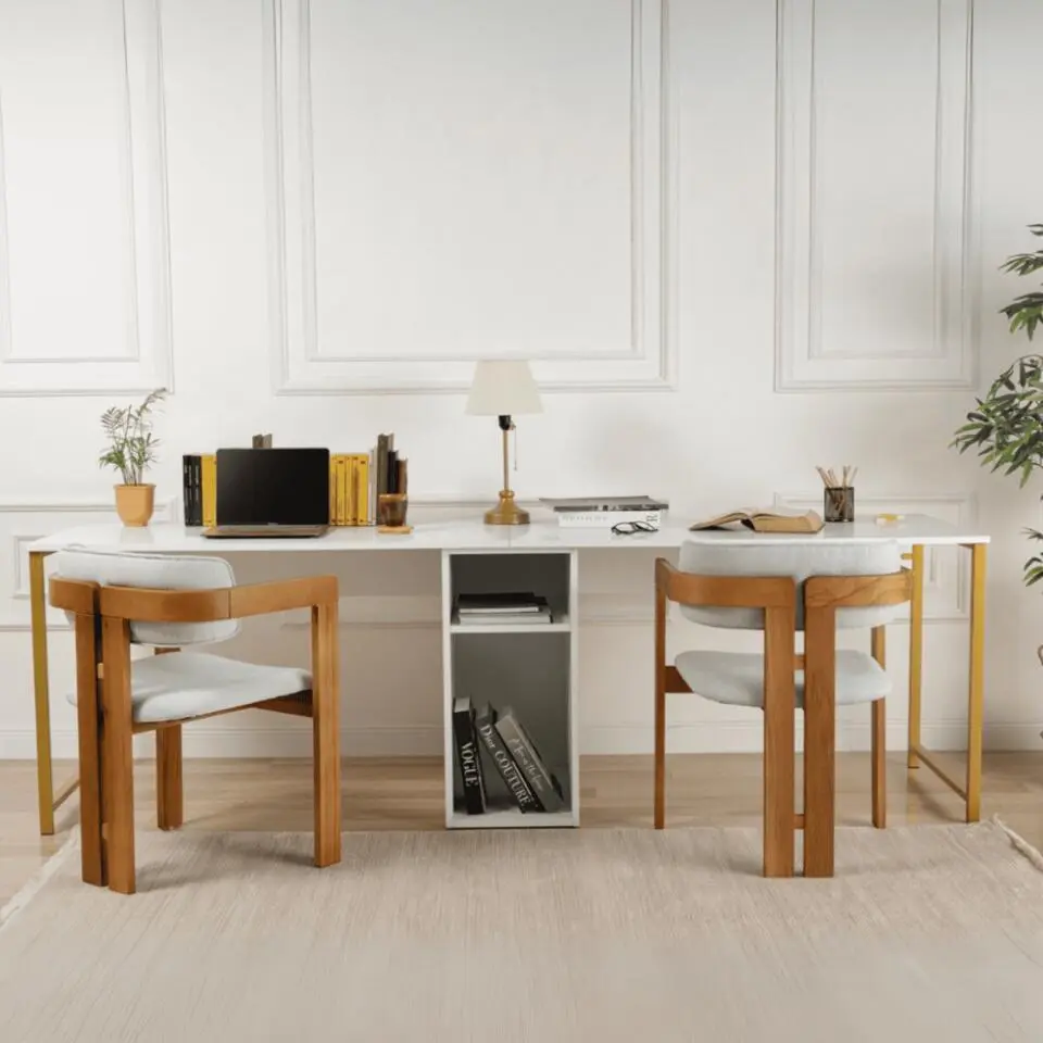 CALICOSY - Dubbel bureau TWIN - 60x240x74 cm