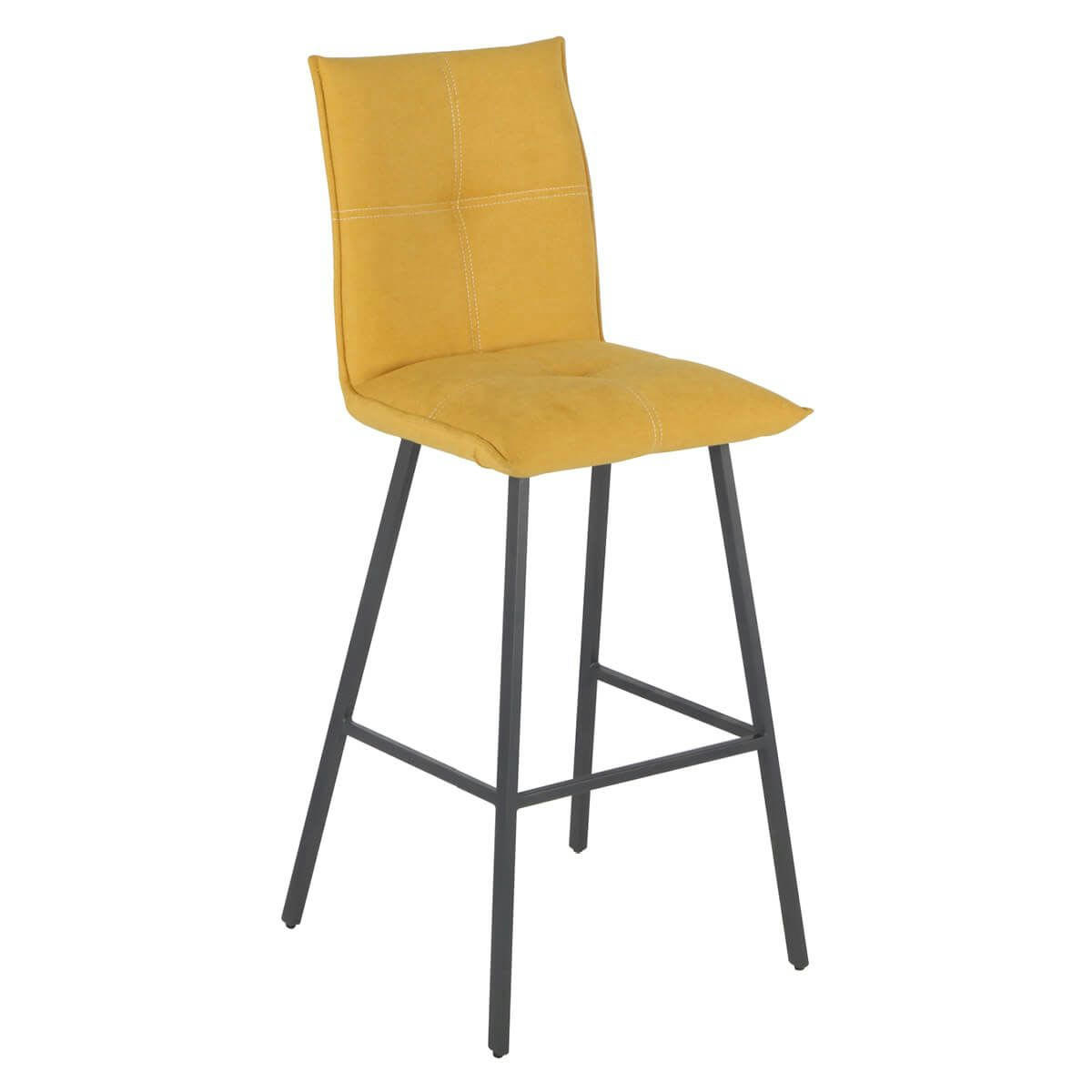 LAGOS - Lot  de 2 tabourets jaunes assise h76cm