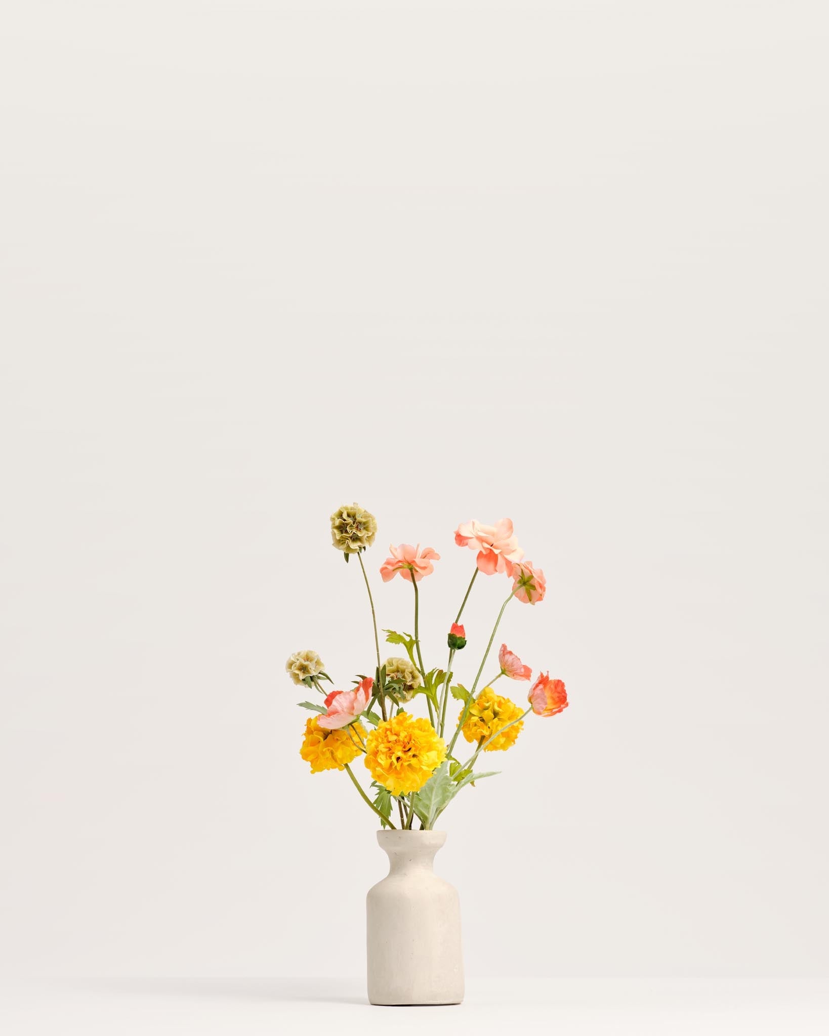 Blooming Good Zijden Boeket Good FW.02 - Geel - 60 cm. hoogte