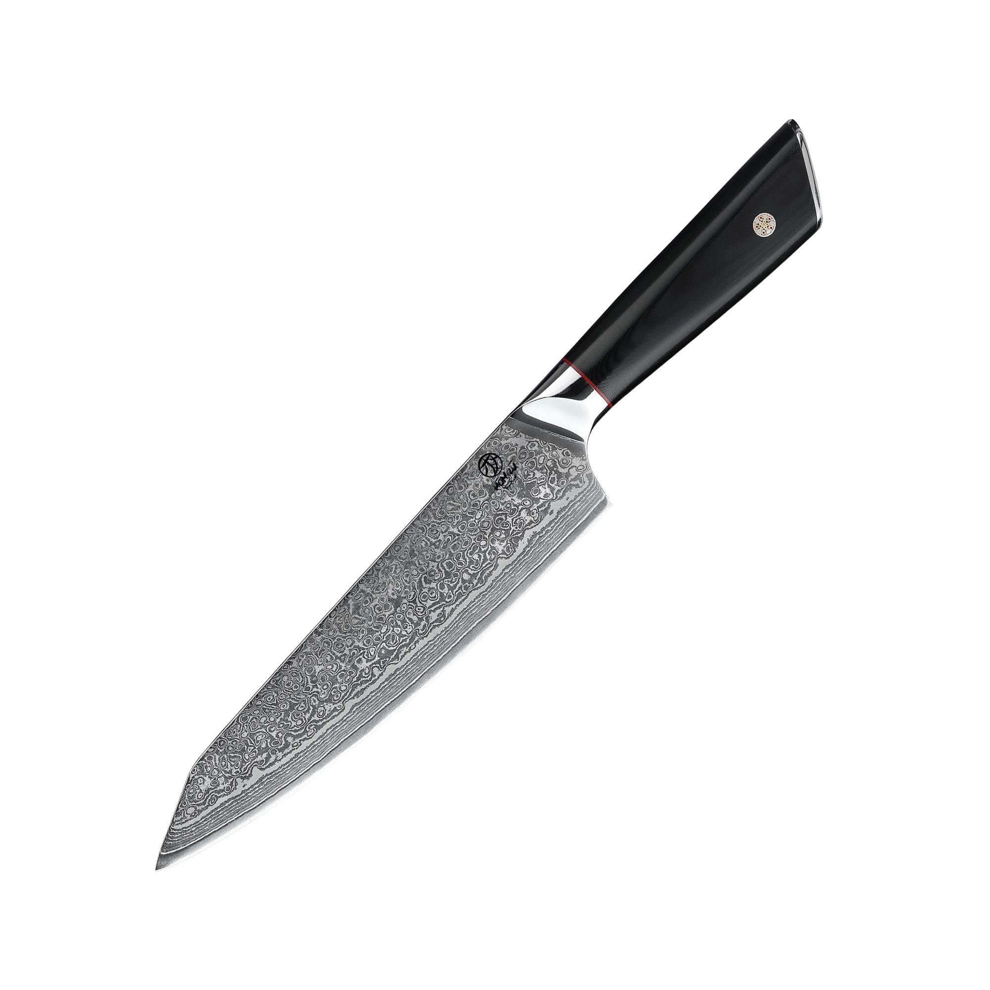 Homizu Kajiya Koksmes - AUS10 Damast G10 - zwart - doos