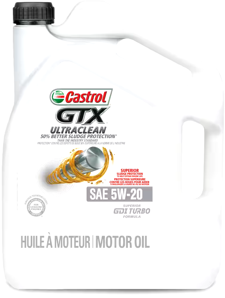 Castrol GTX ULTRACLEAN 5W20 Conventional Engine/Motor Oil, 5-L