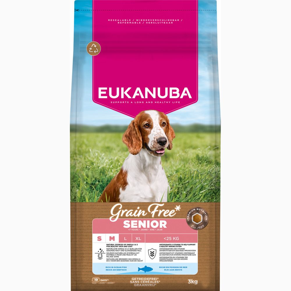 Eukanuba Grain-Free Senior Small & Medium Breed Ocean Fish