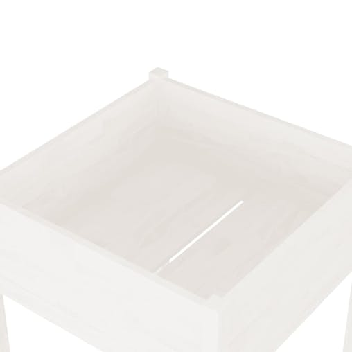 NNEVL Garden Planters 2 pcs White 70x70x70 cm Solid Pinewood
