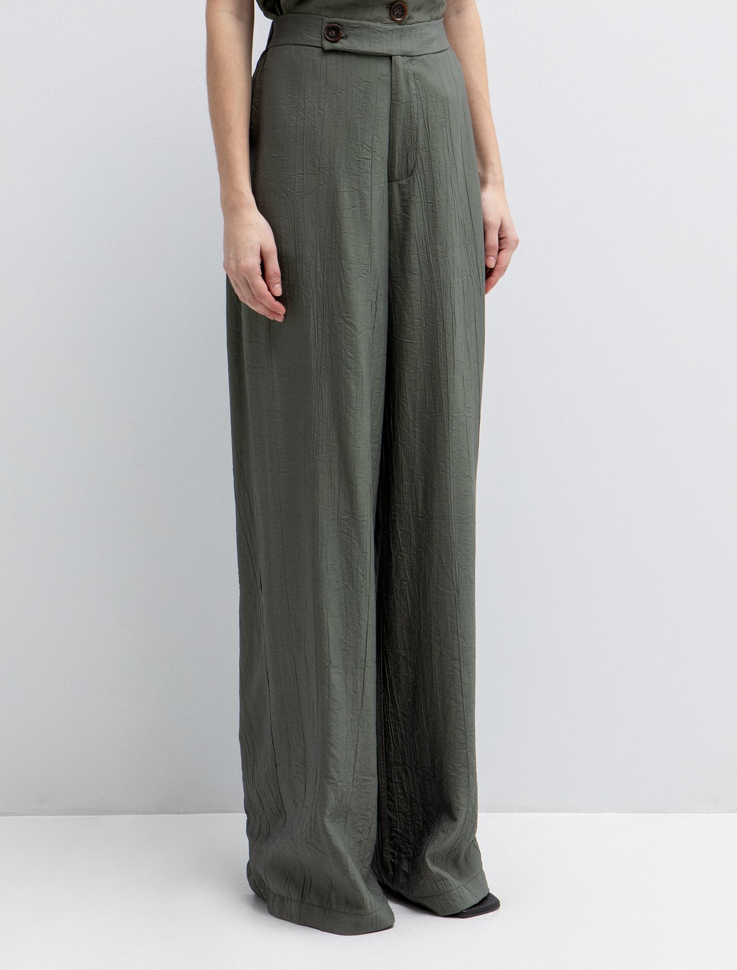 Wide leg παντελόνι με τσέπες