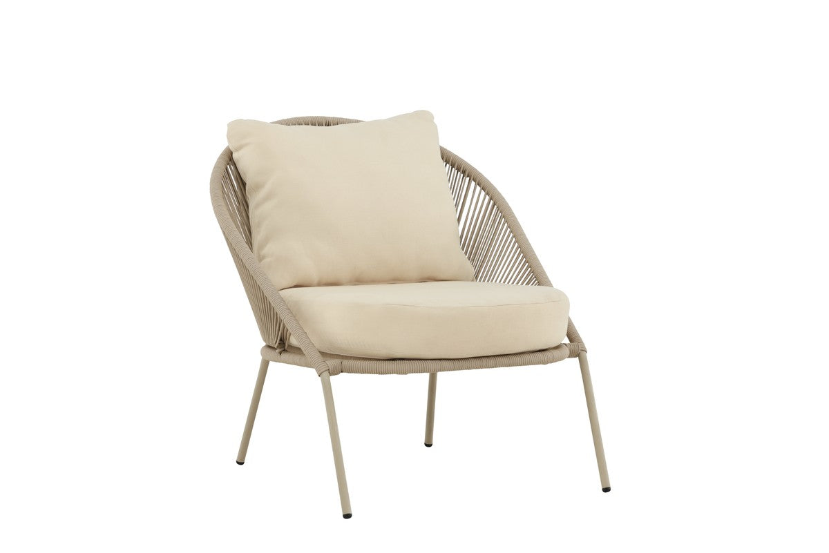 Rebellenclub Cannella Loungestoel - Set van 2 - Beige