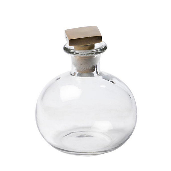 Carafe Bulle en Verre et son Bouchon Cubique 18x12cm