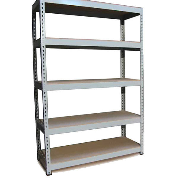 3 Rayonnages Q-Rax en Acier Sans Boulons Gris - 120cm x 182,5cm x 50cm