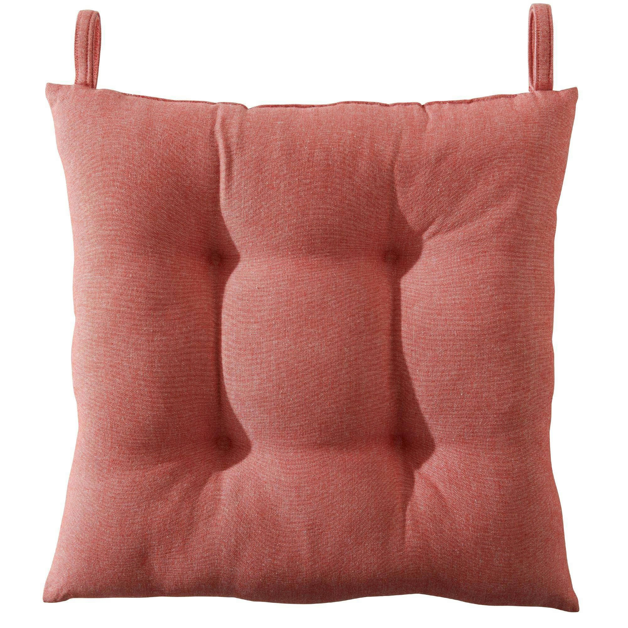 CABOURG - Galette 40x40 orange terracotta en coton