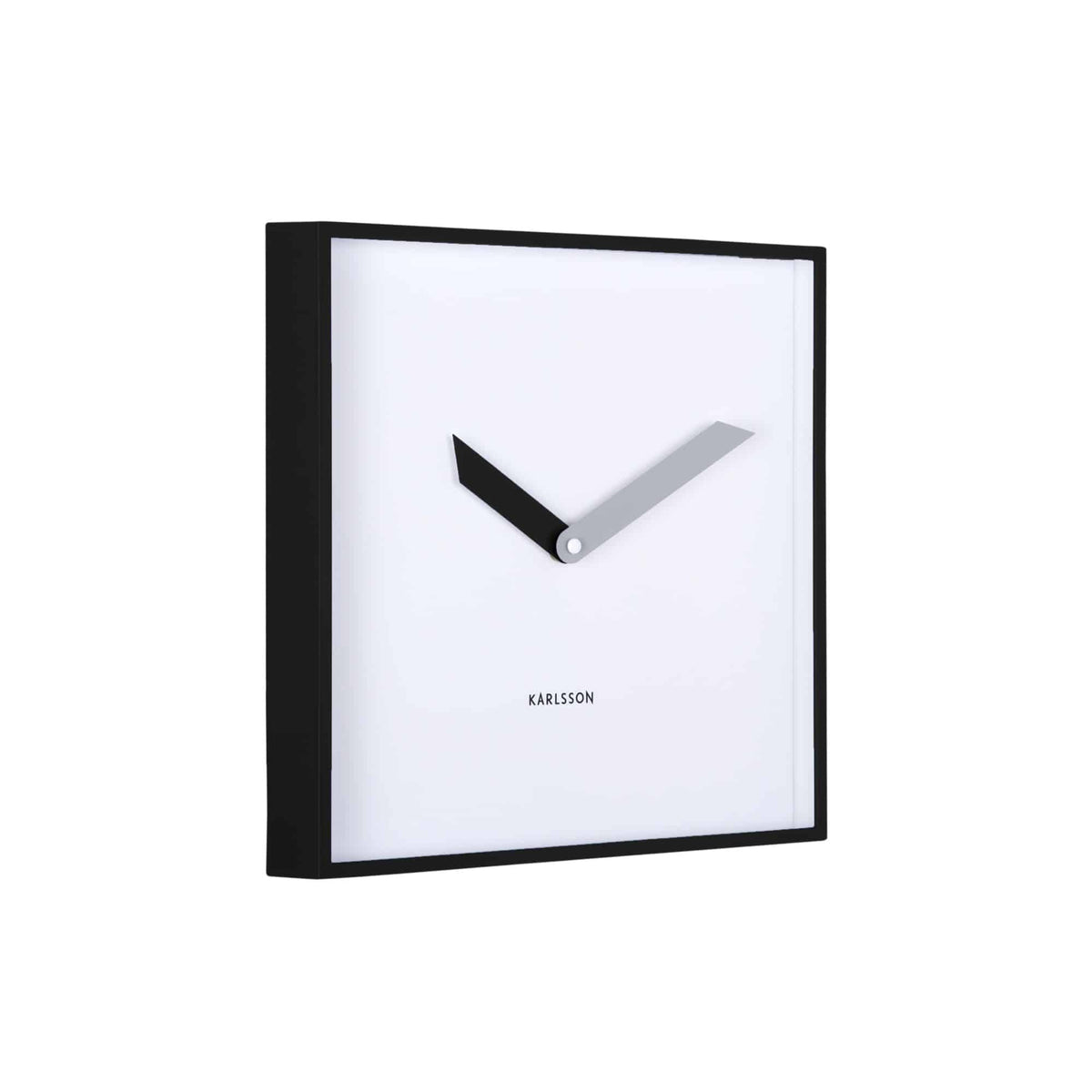 Karlsson wandklok Cool Retro Cuadrado - zwart - 4.1x28.3x28.3cm