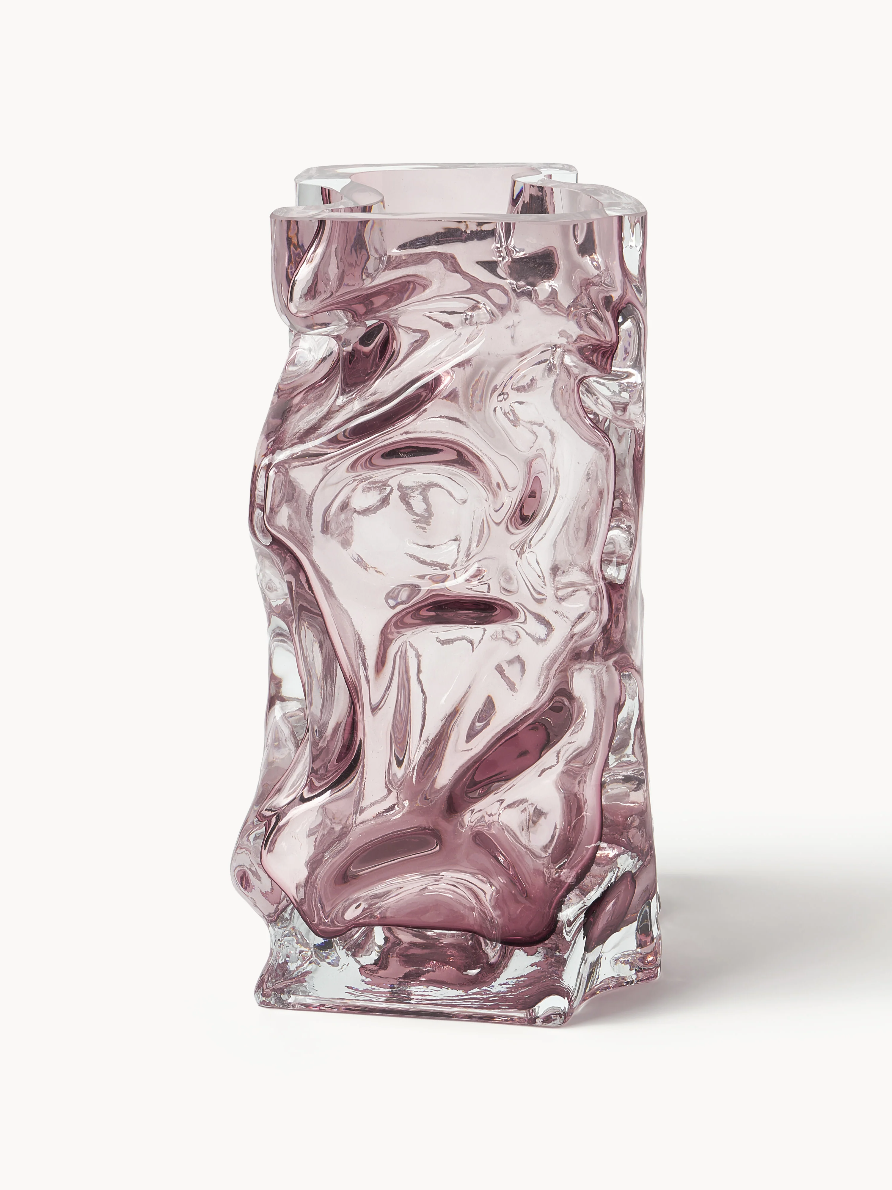 Mundgeblasene Vase Ice, H 25 cm