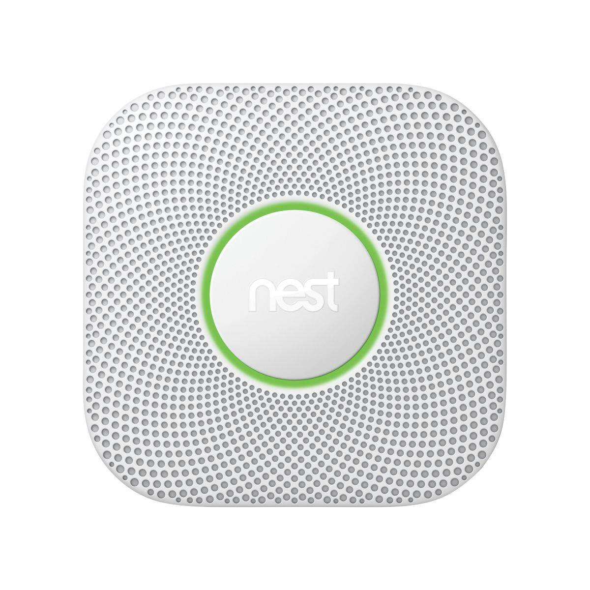 Google Nest Protect 2nd Generation Smart Smoke and Carbon Monoxide (CO) Wired Alarm, White