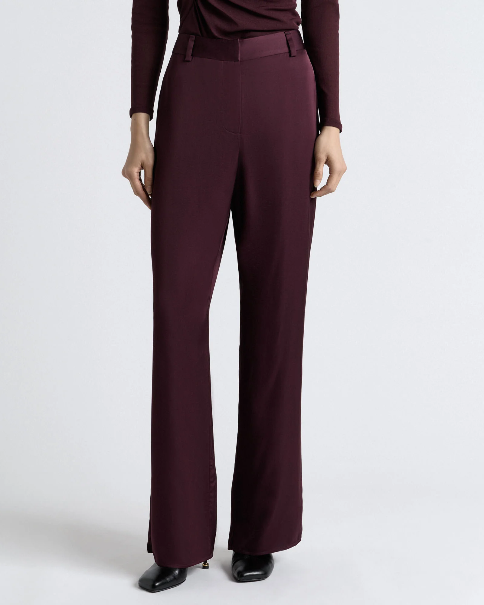 Viscose Satin Wide Leg Pant