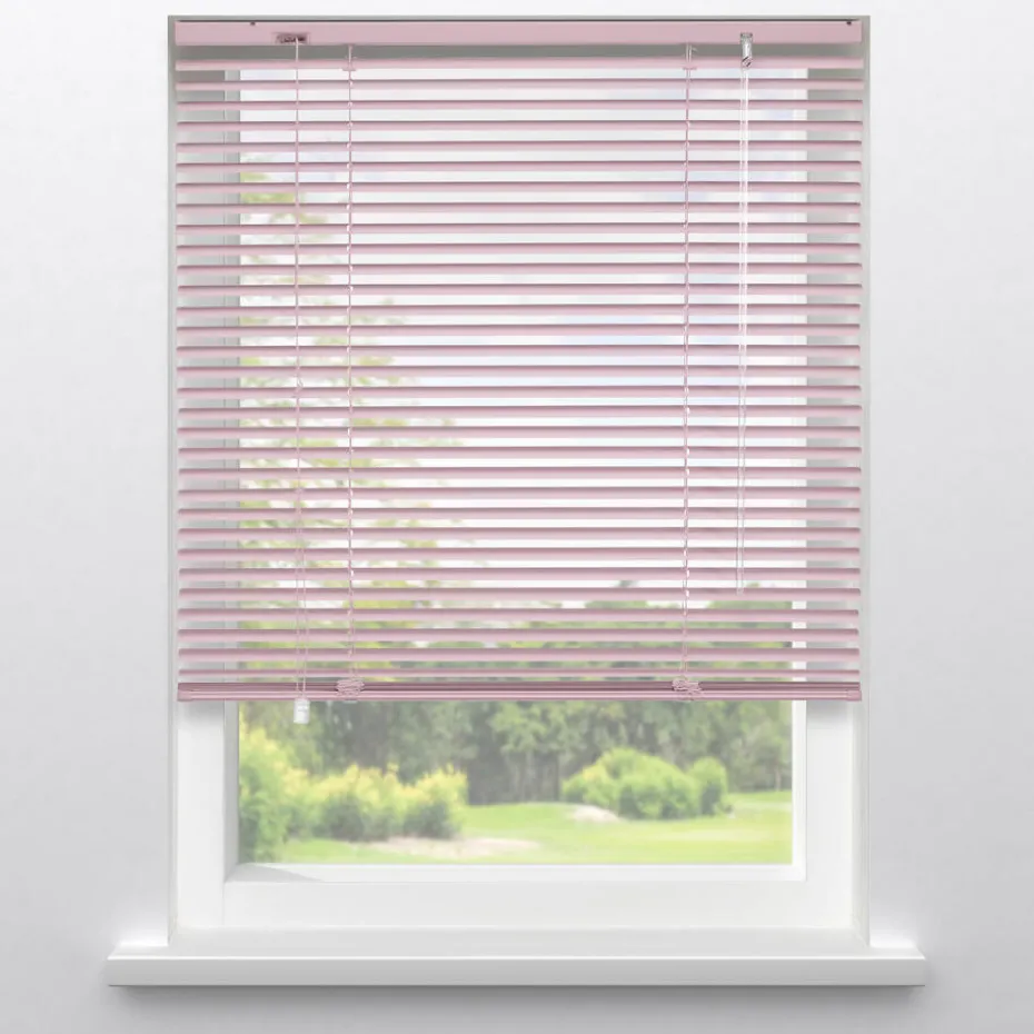 Kwantum Aluminium Jaloezieën | Houten Jaloezieën | Aluminium Jaloezie Belle  25mm Roze