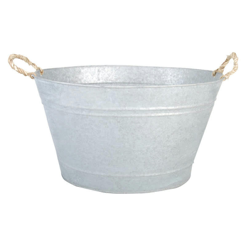 - Jardinière bassine en zinc patiné