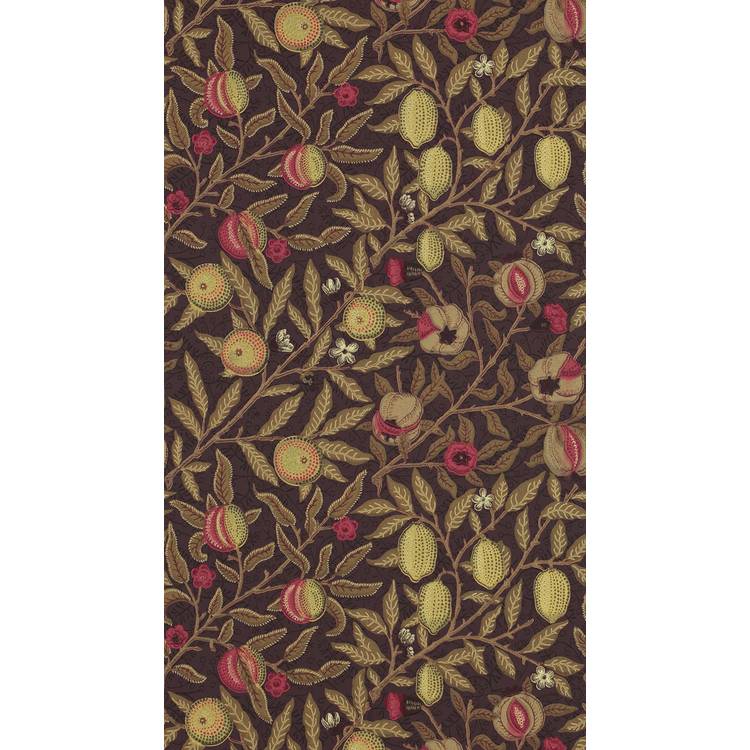 Morris & Co. Pomegranate Brown Floral Wallpaper