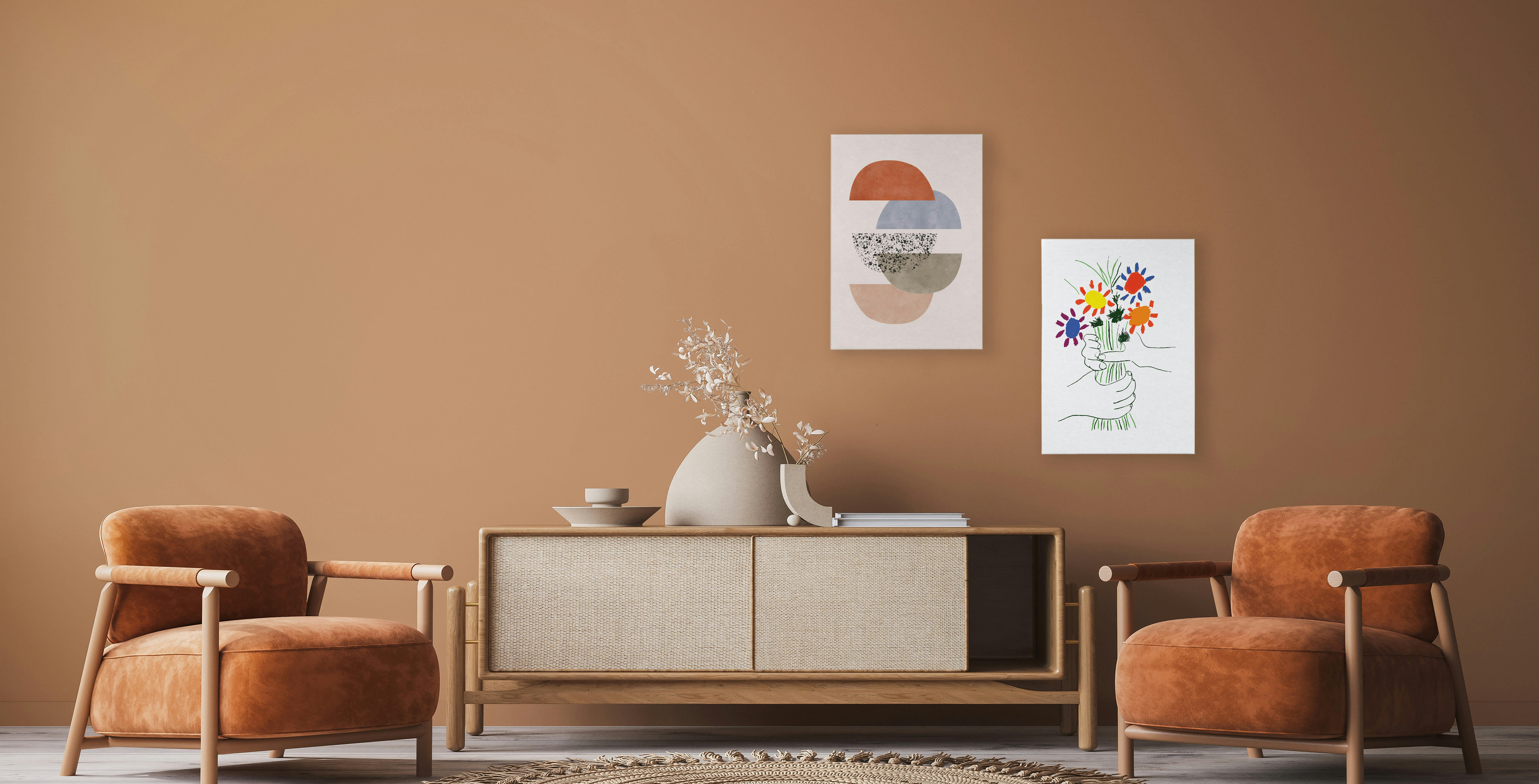 BOUQUET - Peinture sur toile 60x40 imprimé HD Bouquet