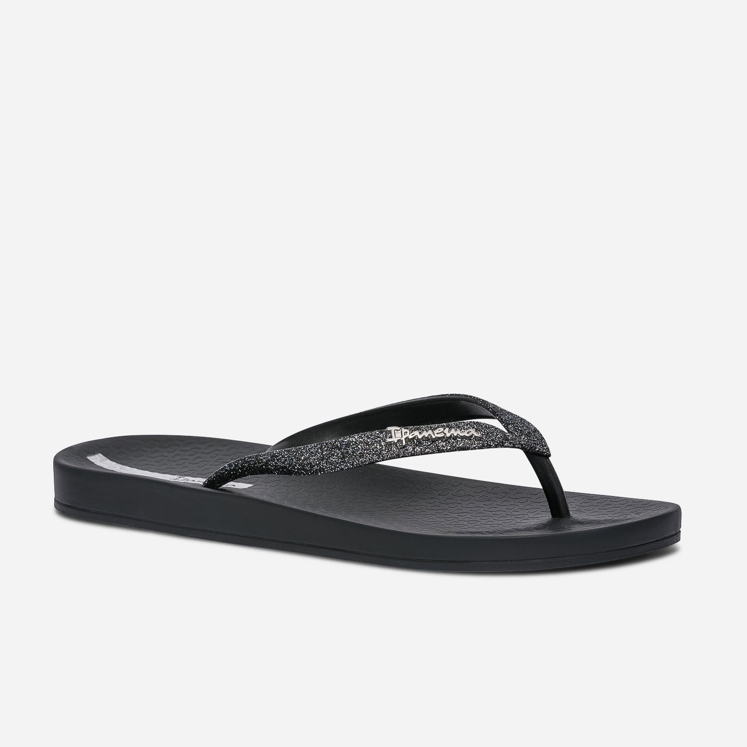 Tong IPANEMA noire à brides pailletées