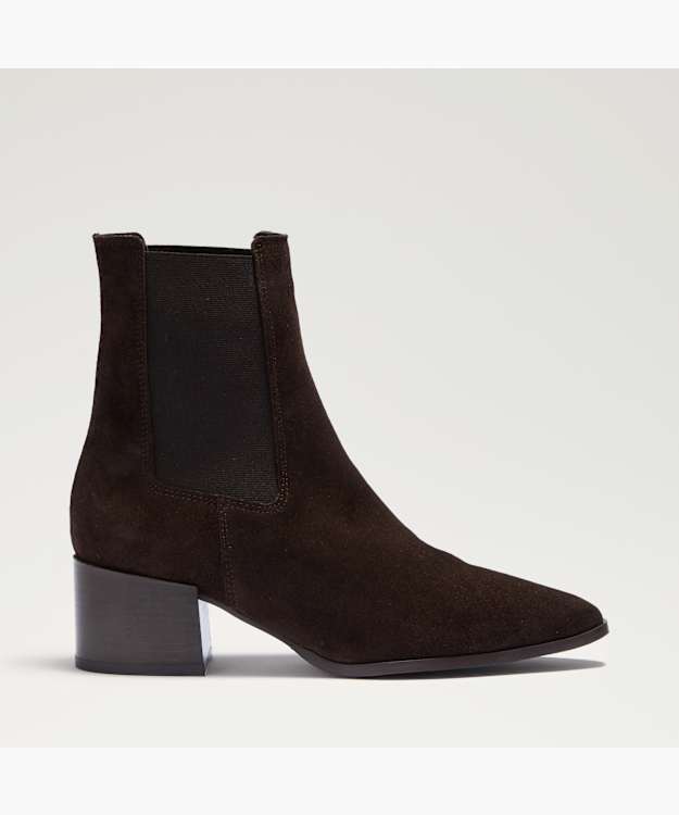 Pimo Brown - Suede Heeled Ankle Boots