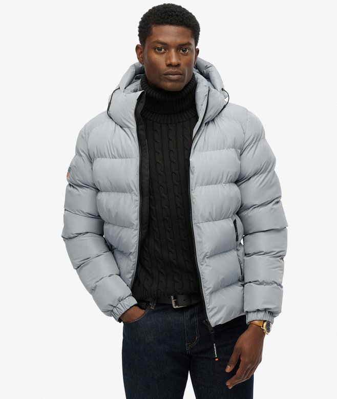Hooded Sports Puffer Jacket
