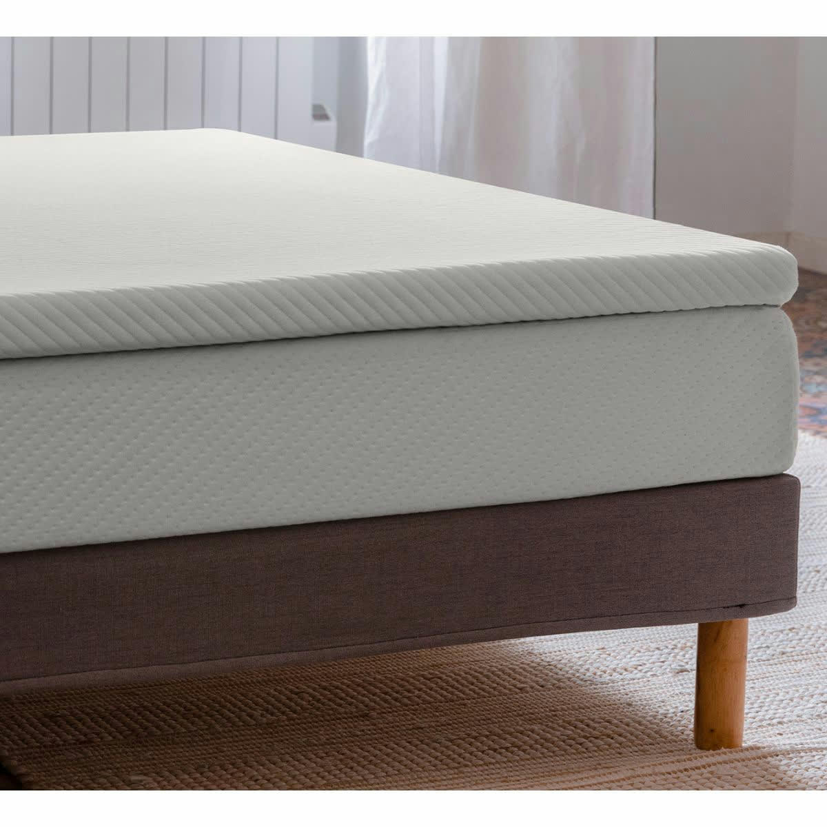 - Surmatelas mousse Mémoire de forme 5cm | Déhoussable - 160x200cm