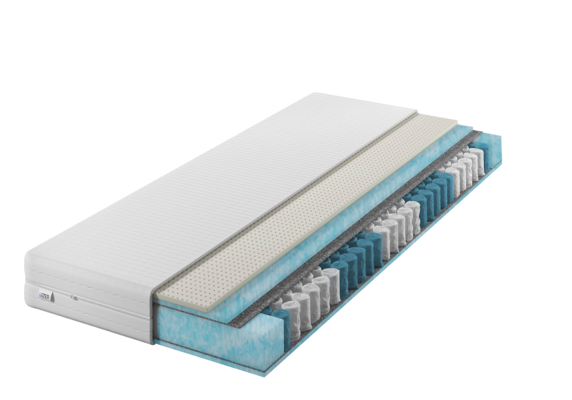 Materac sprężynowy GOLD Aqua   Lateks 70x200 22cm|7-stref | H2/H3|