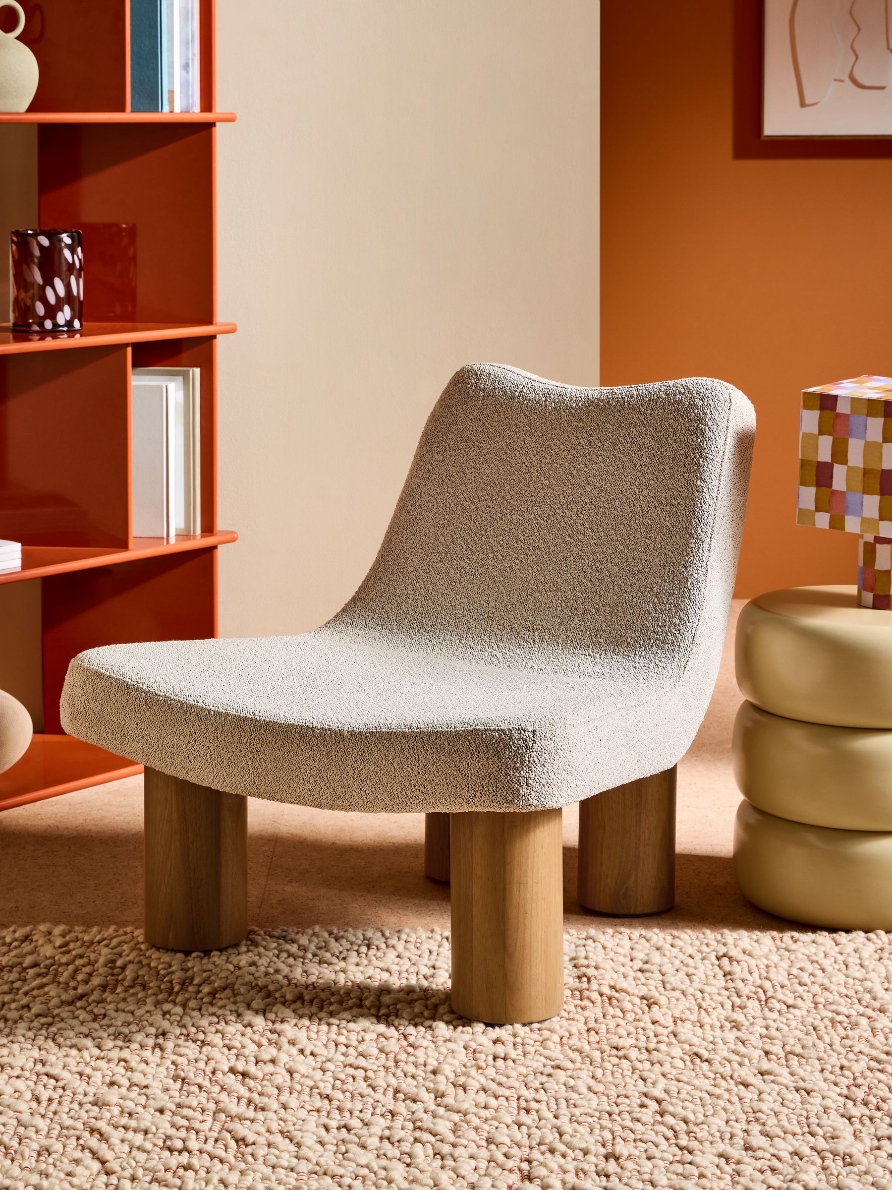 Wray Accent Chair in Off White Pax Boucle