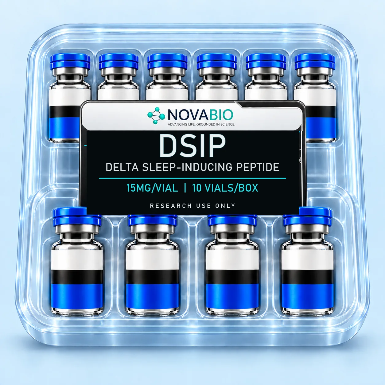 NOVABIO DSIP 15MG per vial, 10 VIALS research product