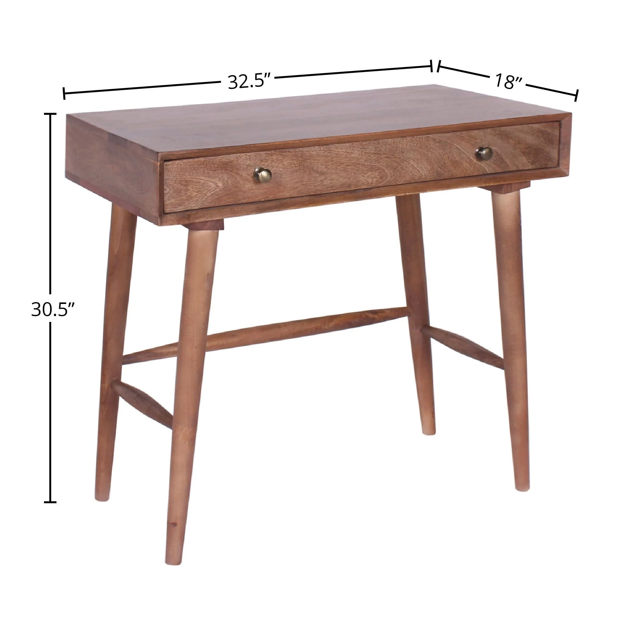 Freehorn Mango and Acacia Writing Desk, Natural Honey