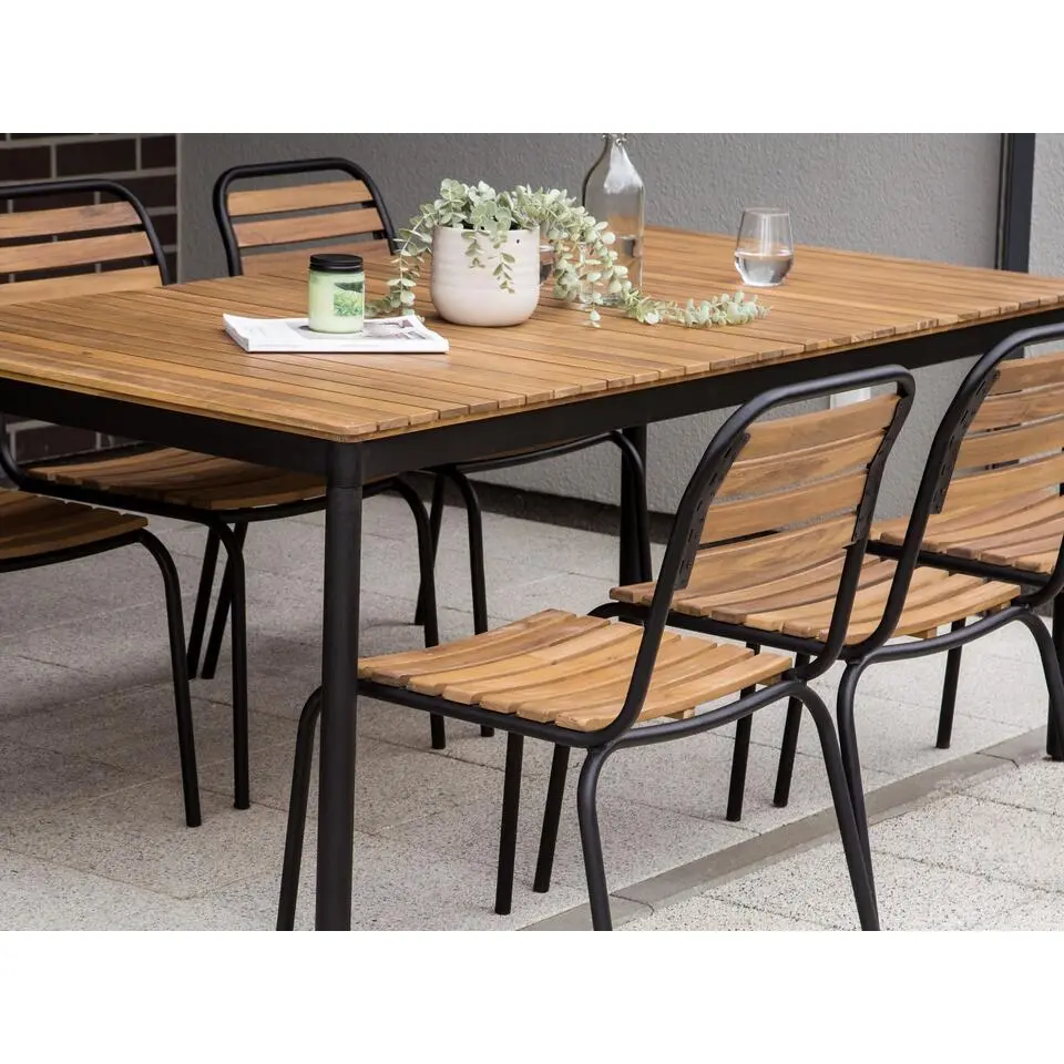 VALLESE - Tuintafel - Lichthout - 180 x 90 cm - Acaciahout