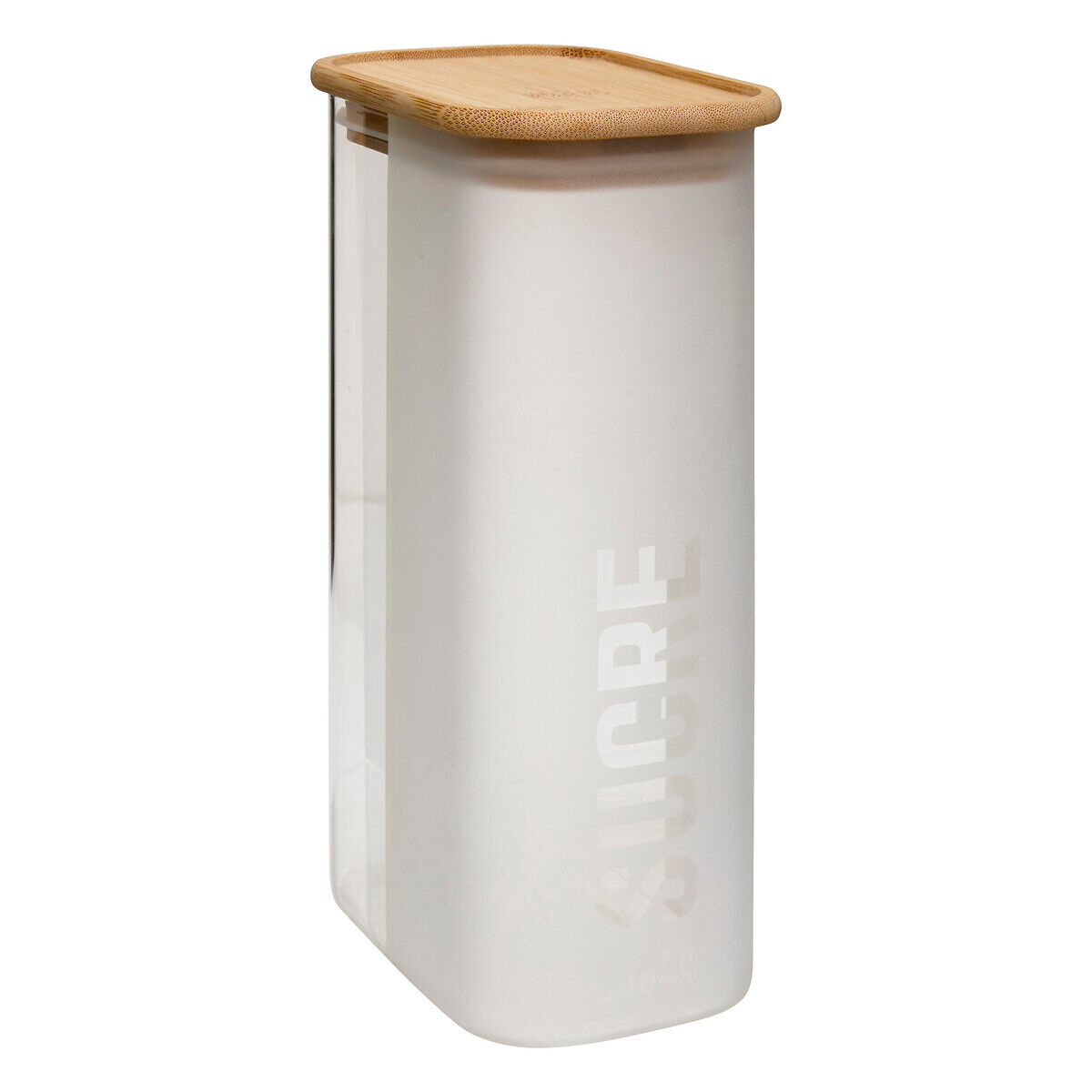 Frasco para açúcar em vidro e bambu 16cl