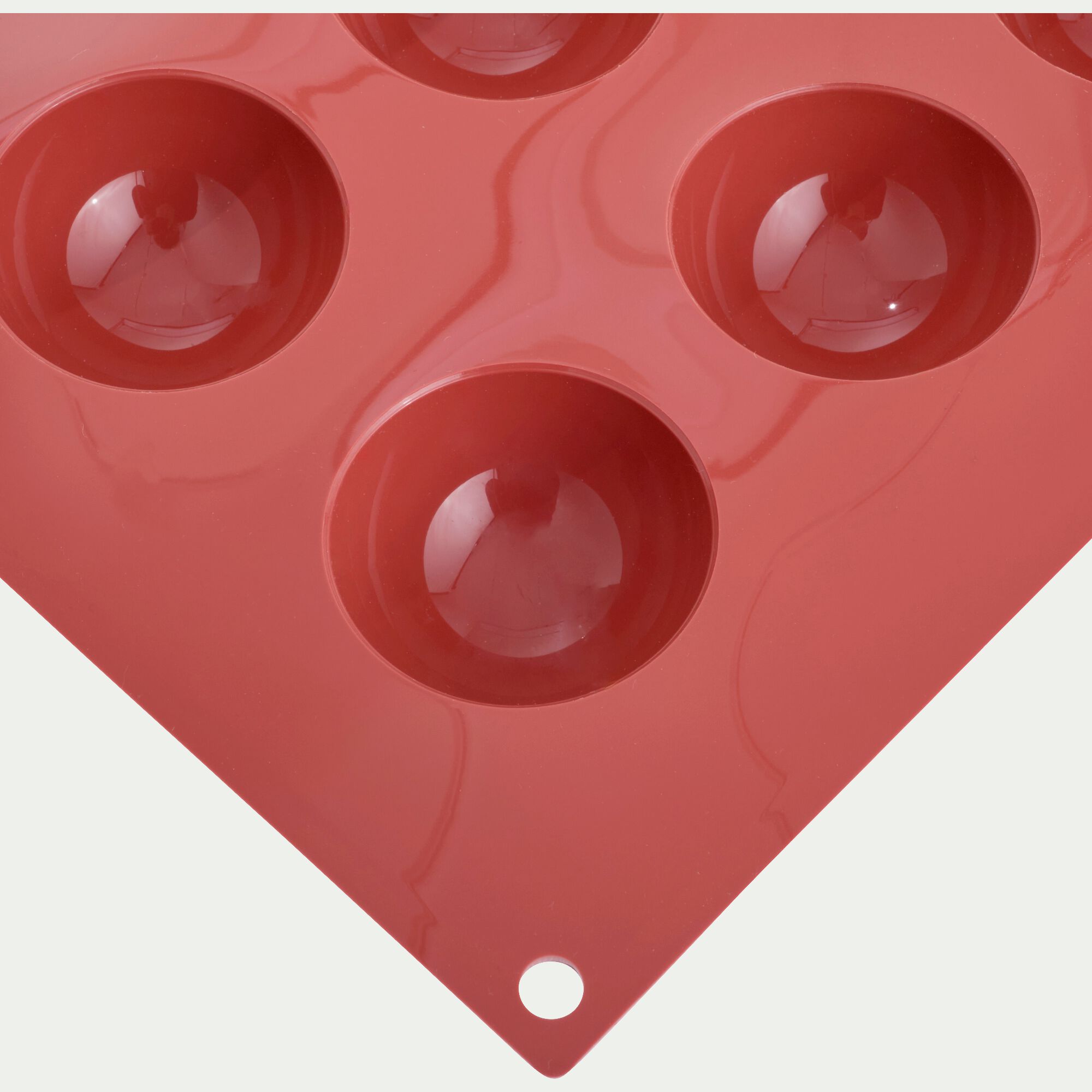 SILIKOMART - Lot de 8 moules demi-sphère en silicone platinium - marron