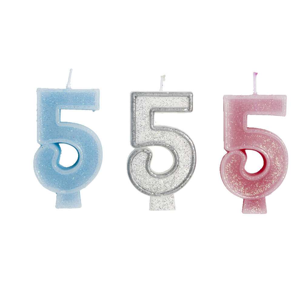 Bougie anniversaire chiffre 5
