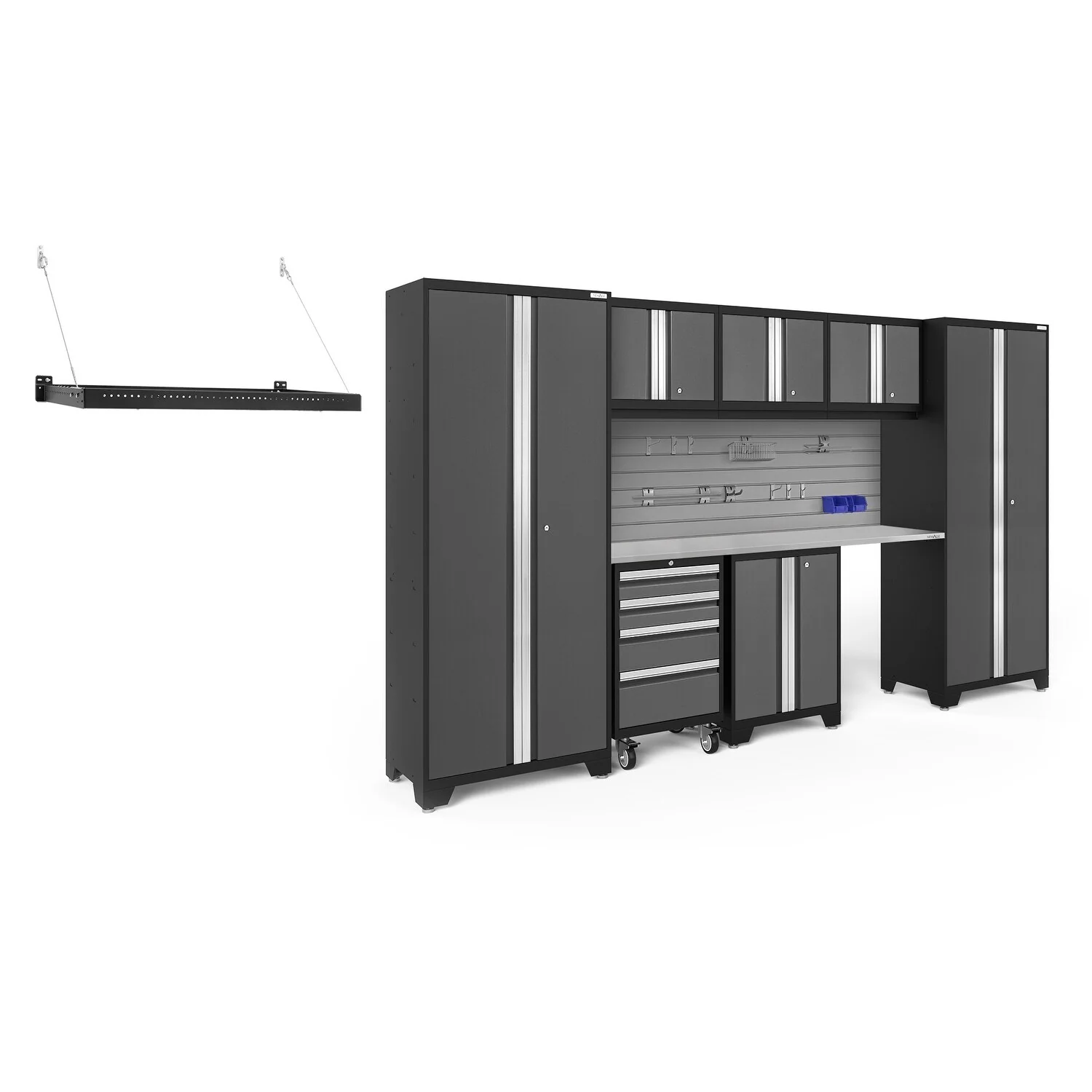 NewAge Products Bold Series 3.0 Grey 9 Piece Cabinet Set with Accessory Kit