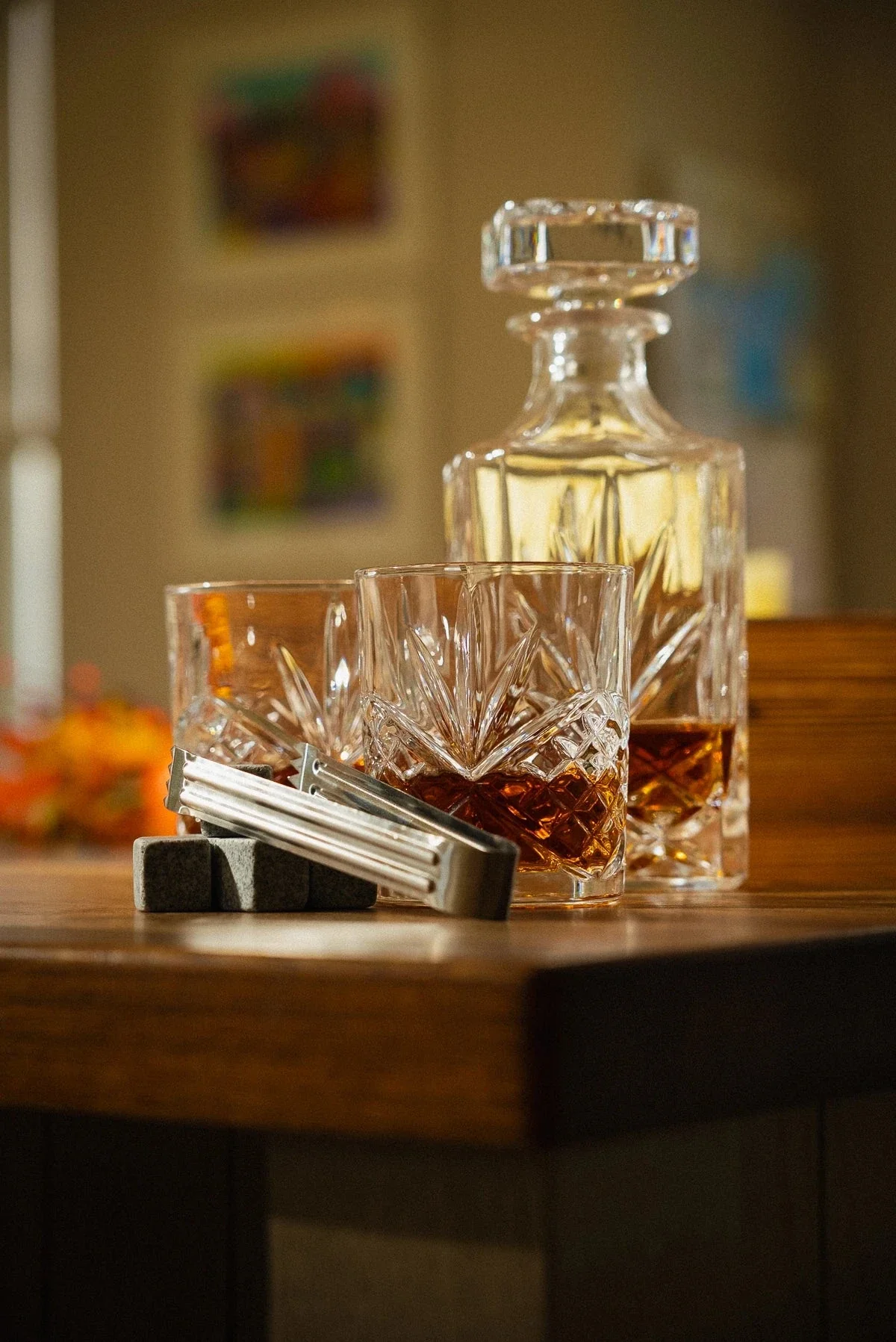 Whiskey Decanter Set with 2 Glasses