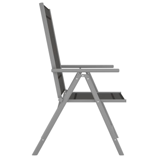 NNEVL Folding Garden Chairs 4 pcs Textilene Black