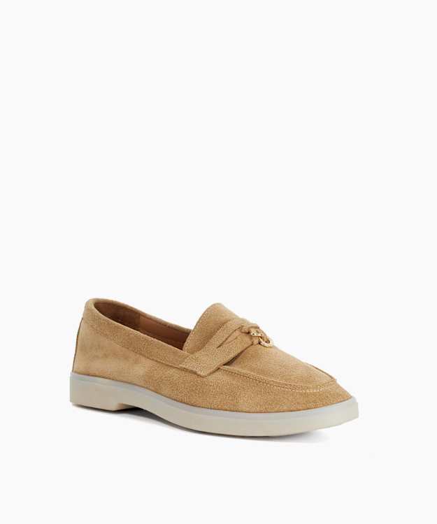 Grinning Sand - Suede Casual Tassel Trim Loafers