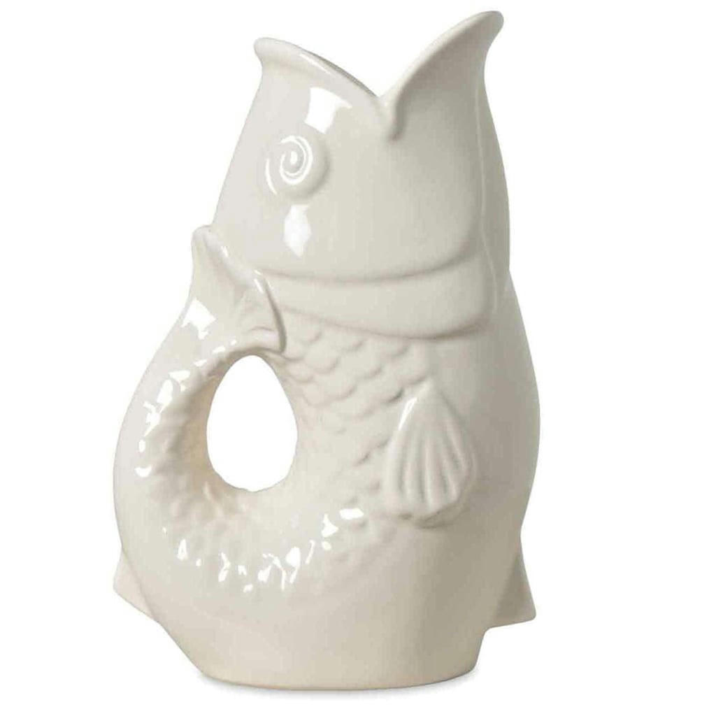 - Vase céramique poisson grand modèle blanc cassé L16.5cm
