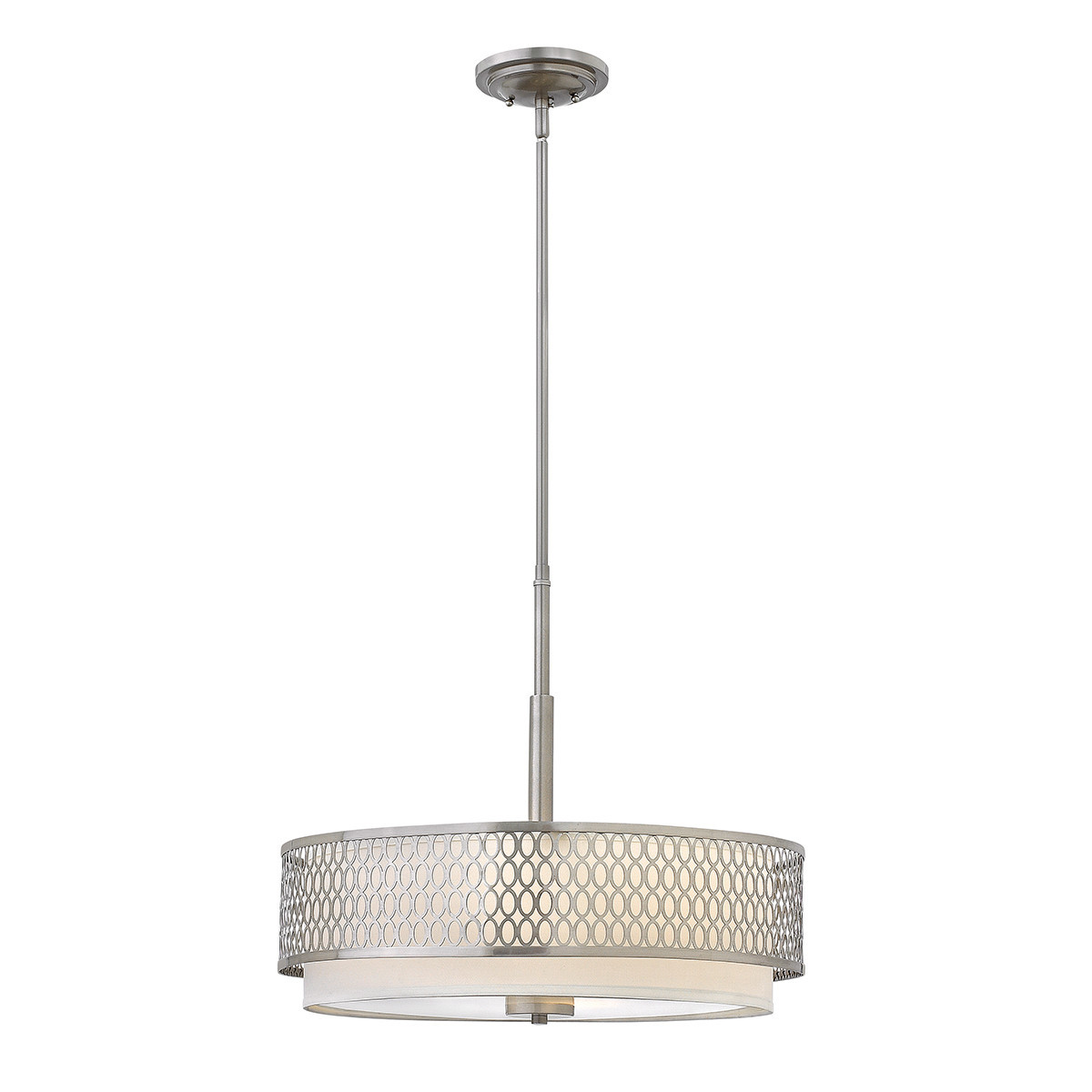 Lampa wisząca szczotkowany nikiel Jules 3xE27x60W Hinkley
