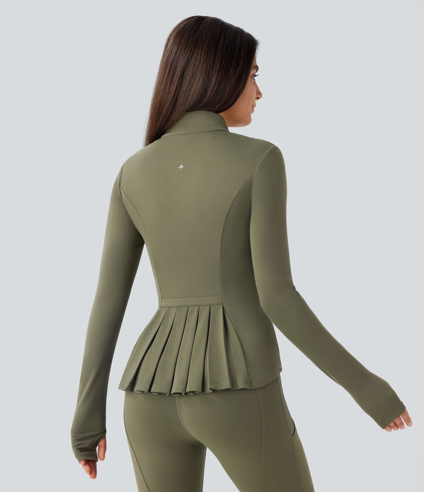 Veste d'équitation ajustée Softlyzero™ avec col montant, passe-pouces, poches, plis et fermeture éclair - Protection UPF50