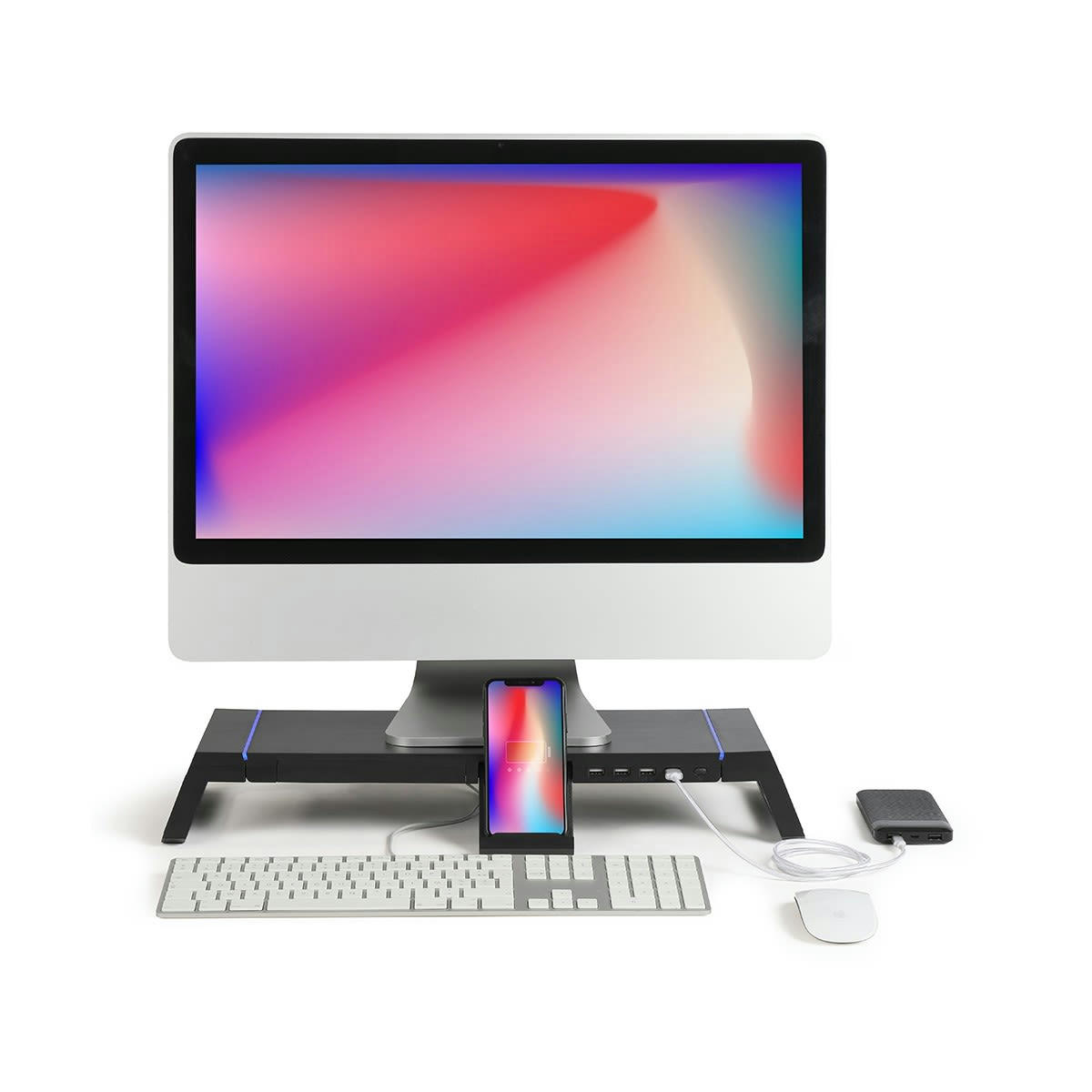 - Rehausseur d'ordinateur avec hub