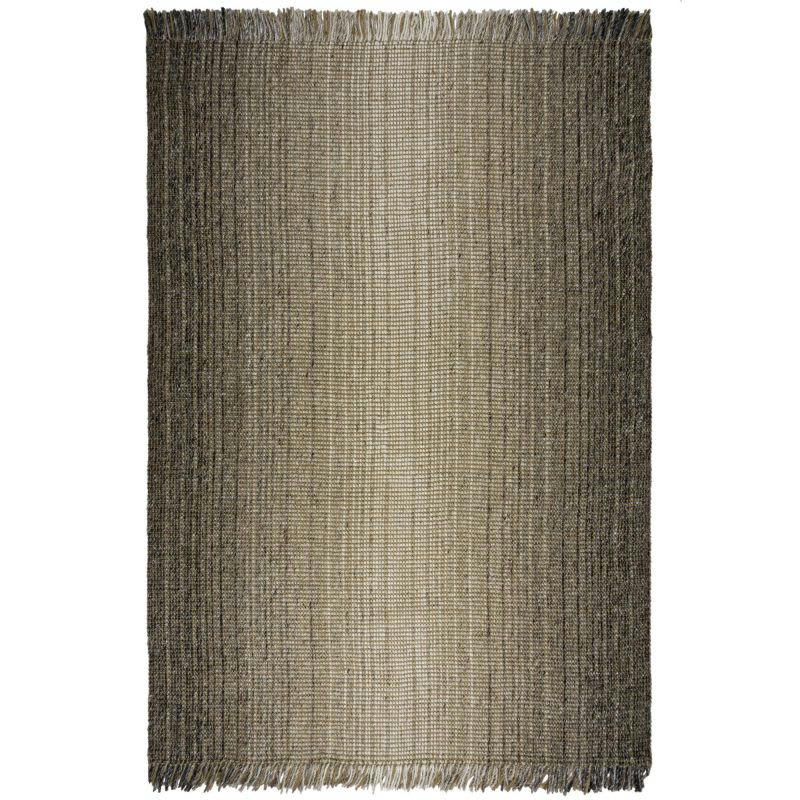 MOTTLE - Tapis de salle à manger en jute et laine gris ombre 120 x 170
