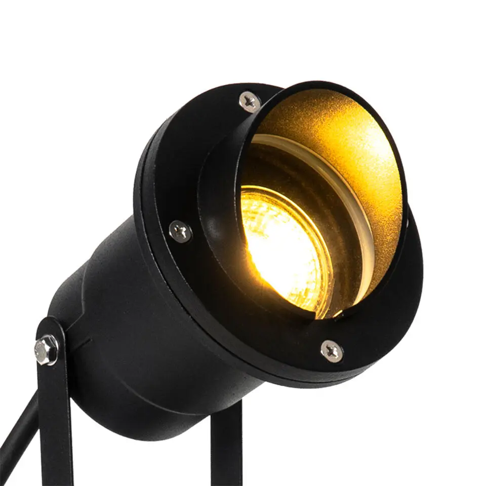 Qazqa tafellamp met glas done zwart gu10