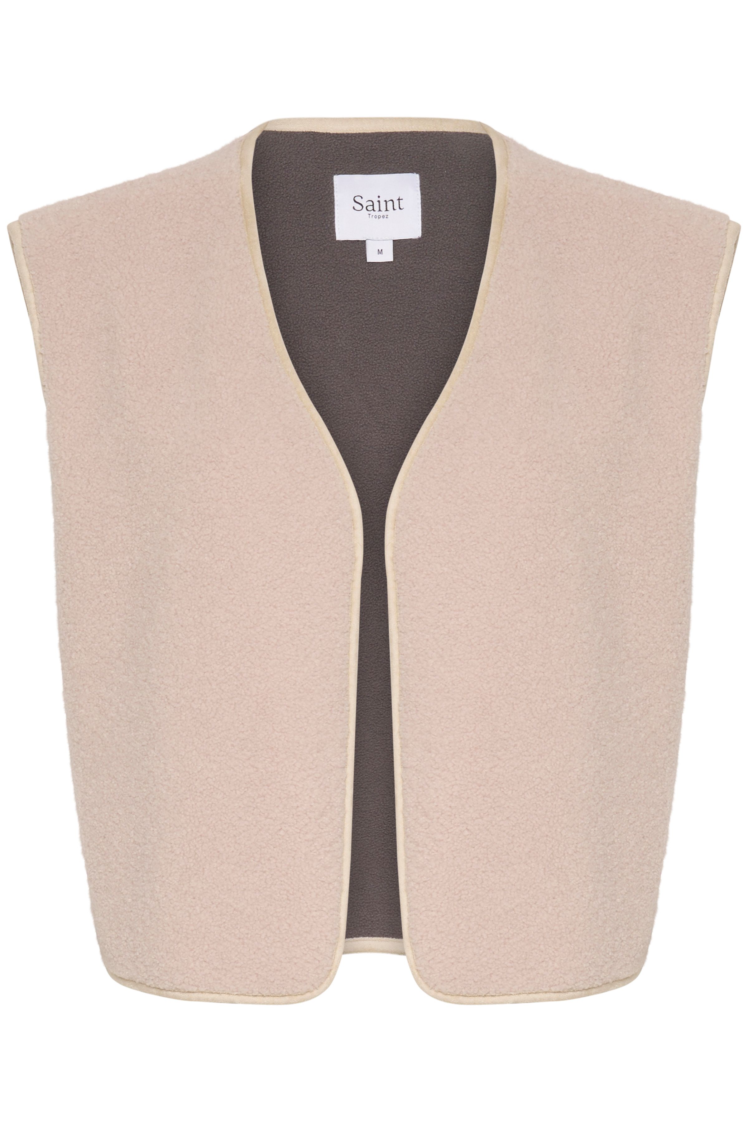 Saint Tropez IcariaSZ Open Front Teddy Fabric Gilet